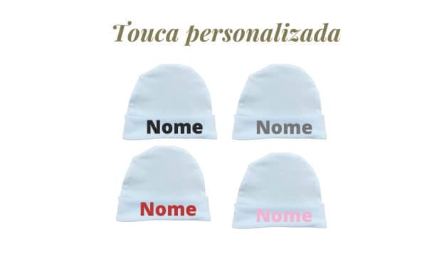 Touca para bebê personalizada